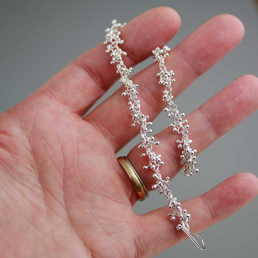 Silver Sprouts Bracelet. Argentium Sterling Silver. - Wendy Stauffer of Fuss Jewelry