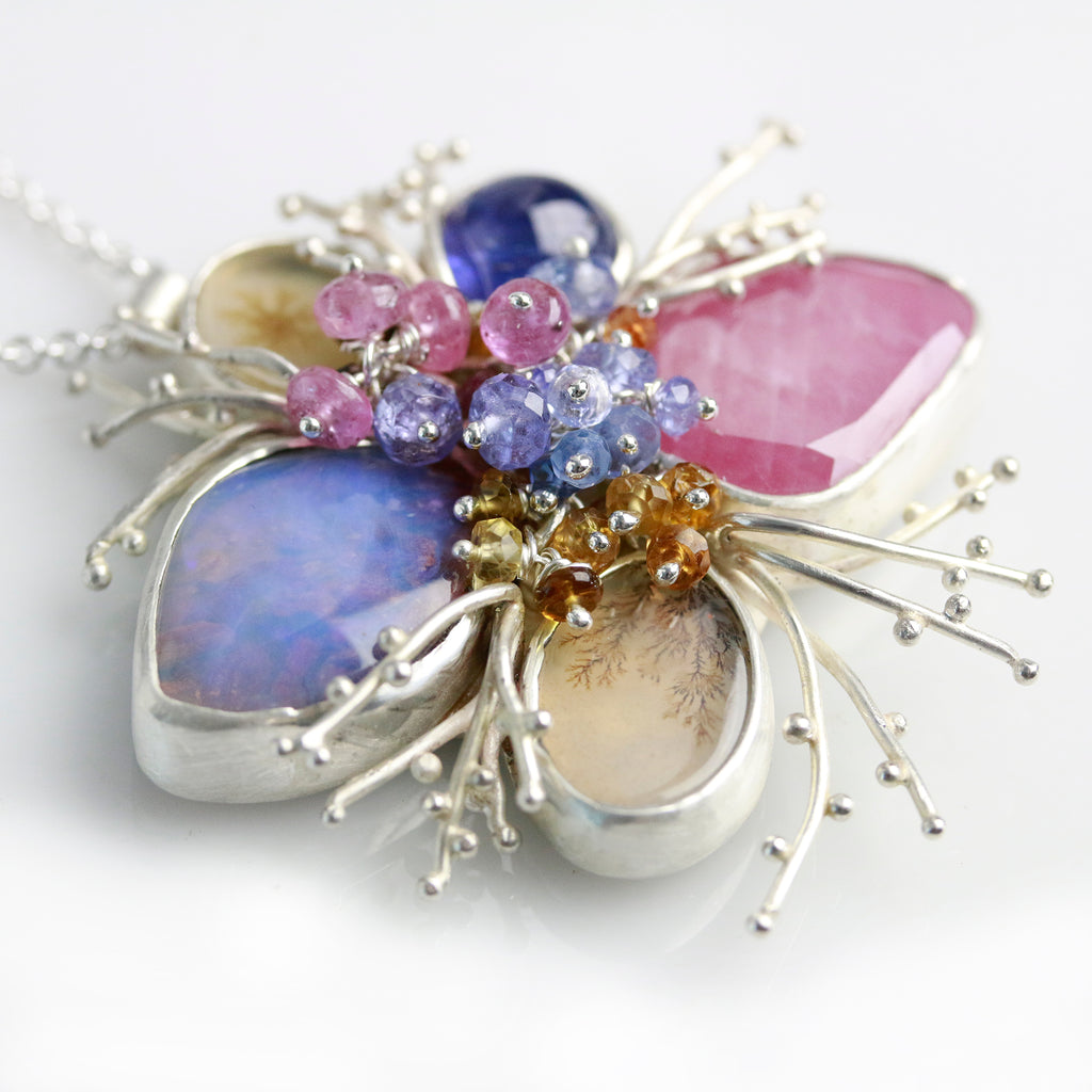 Boulder Opal and Tanzanite Spray - Wendy Stauffer of Fuss Jewelry