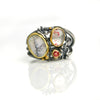 Sold! Dendritic Agate, Hematite in Quartz and Red Sapphire Tangled Vines Ring. Size 7. - Wendy Stauffer of Fuss Jewelry
