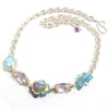 Lavender Turquoise and Ombre Opal Linked Necklace - Wendy Stauffer
