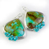 Big, Bold, Gorgeous Arizona Turquoise Earrings with Fringe. December Birthstone. - Wendy Stauffer of Fuss Jewelry
