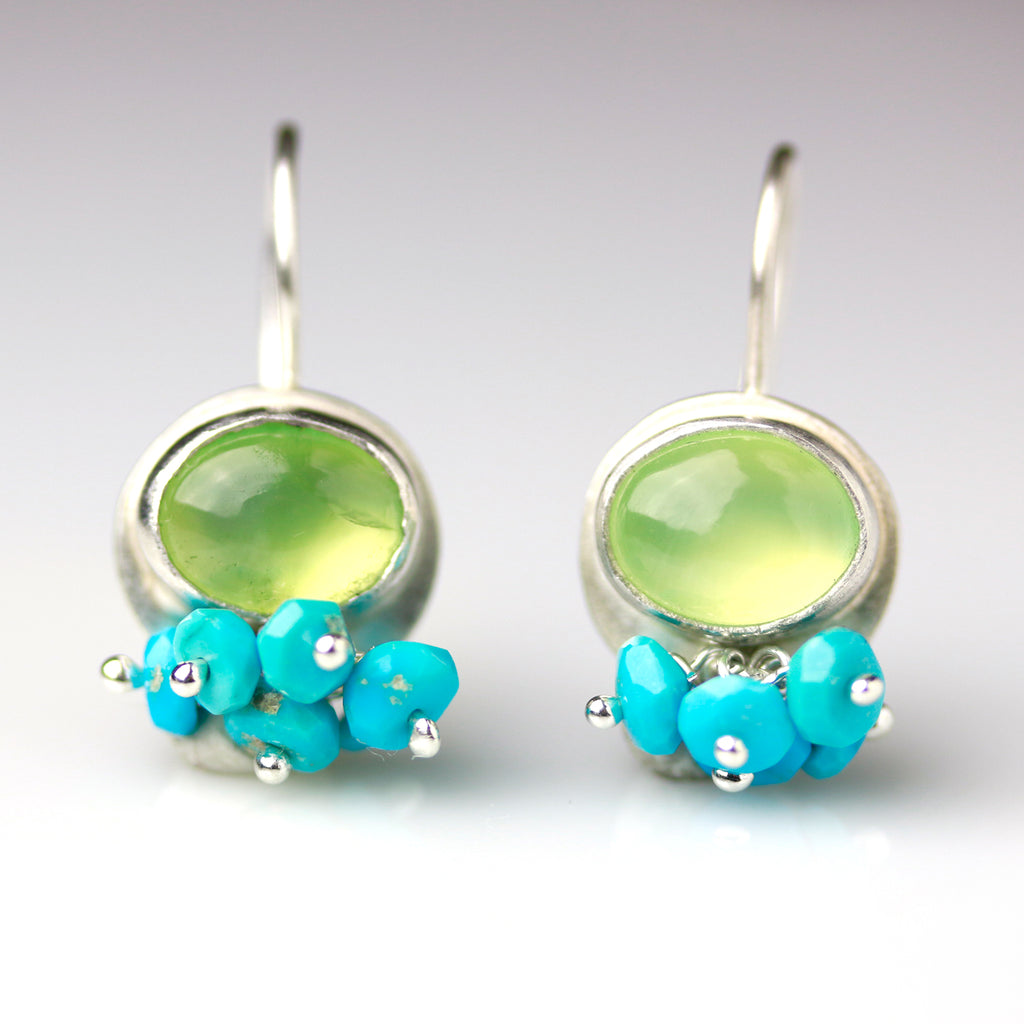 *Prehnite with Turquoise Clusters - Wendy Stauffer of Fuss Jewelry