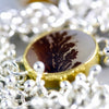Dendritic Agate Sprout Bracelet with 22k Gold and Argentium Silver - Wendy Stauffer of Fuss Jewelry