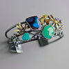 Sold! Boulder Opal and Amazonite Tangled Vines Cuff - Wendy Stauffer of Fuss Jewelry