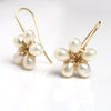 14k Pearl Flower Drop Earrings - Wendy Stauffer of Fuss Jewelry