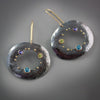 Gold Dotted Black Pebble Dangles - Wendy Stauffer of Fuss Jewelry