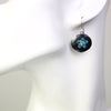 Swiss Blue Topaz Flower on Textured Pebble Earrings - Wendy Stauffer of Fuss Jewelry