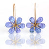 Tanzanite Fleurs Earrings in 14k Gold - Wendy Stauffer of Fuss Jewelry