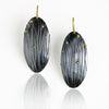 Midnight Grasses Long Oval Earrings - Wendy Stauffer of Fuss Jewelry