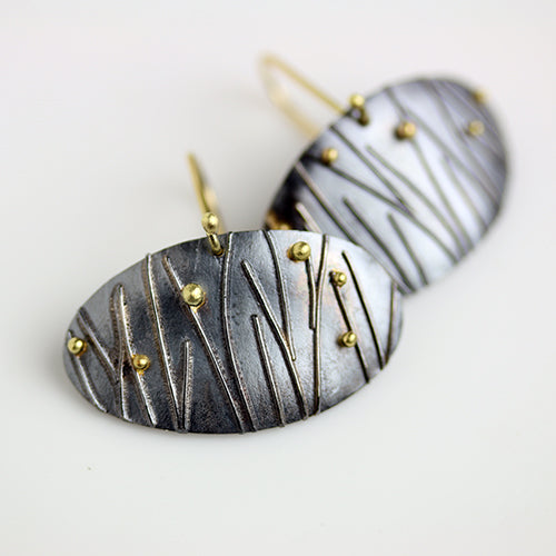 Oval Grasses and Seeds Dangle - Wendy Stauffer of Fuss Jewelry