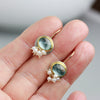 *Sky Blue Topaz Earrings with Pearl Fringe - Wendy Stauffer of Fuss Jewelry