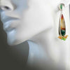 Sold! Long Ocean Jasper Earrings with Prehnite Post. Argentium Sterling Silver. - Wendy Stauffer of Fuss Jewelry