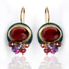 Garnet Earrings with Amethyst and Pink Sapphire Fringe - Wendy Stauffer of Fuss Jewelry
