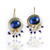 *Kyanite Dangle Earrings with Pearl and Lapis Spray - Wendy Stauffer of Fuss Jewelry
