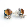 Honey Quartz Post Earrings with Labradorite Fringe - Wendy Stauffer of Fuss Jewelry