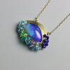 Sold - Opal with Lapis, Tanzanite, Blue Topaz Fringe - Wendy Stauffer of Fuss Jewelry
