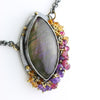Sold - Purple Flash Labradorite with Gemstone Fringe - Wendy Stauffer of Fuss Jewelry