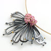 Midnight Flower with Pink Tourmaline Cluster Necklace - Wendy Stauffer of Fuss Jewelry