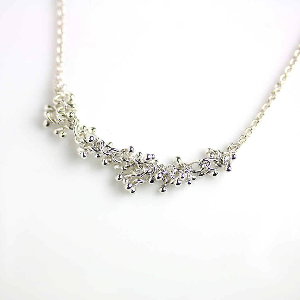 Silver Sprout Section Necklace - Wendy Stauffer of Fuss Jewelry