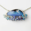 SOLD  Blue Skies and Fluffy Clouds Boulder Opal with Fringe - Wendy Stauffer of Fuss Jewelry