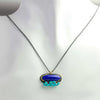 Oval Lapis Necklace with Turquoise Fringe - Wendy Stauffer of Fuss Jewelry