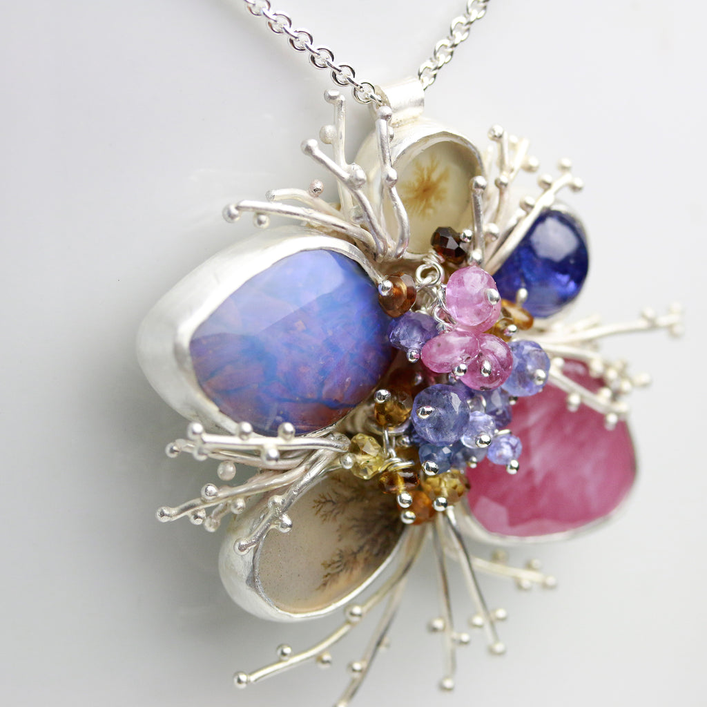 Boulder Opal and Tanzanite Spray - Wendy Stauffer of Fuss Jewelry