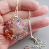 Pastel Fossil Coral Fringed Pendant - Wendy Stauffer of Fuss Jewelry