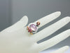 Topaz, Rose Quartz and Sapphire Cluster Ring, Size 6 3/4 - Wendy Stauffer of Fuss Jewelry