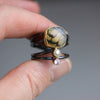 SOLD - Snake Agate, Pearl and Topaz Swirled Band Ring. Size 7. - Wendy Stauffer of Fuss Jewelry