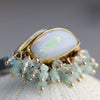Sold — Australian Opal Ring with Topaz and Amazonite Fringe. Size 8. 22k Gold and Silver. - Wendy Stauffer of Fuss Jewelry