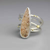 Quartz Druzy Ring on a Swirled Band. Size 7 1/4. - Wendy Stauffer of Fuss Jewelry