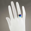 *Oval Lapis Ring with Turquoise Fringe - Wendy Stauffer of Fuss Jewelry
