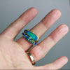 Blue Green Opal Ring with Gemstone Fringe. Size 7 1/2. - Wendy Stauffer of Fuss Jewelry