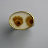 Watercolor Dendritic Agate on a Swirled Band. Size 7. - Wendy Stauffer of Fuss Jewelry