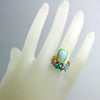 SOLD. Queensland Pipe Opal Ring with Gemstone Fringe. Size 8. - Wendy Stauffer of Fuss Jewelry