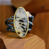 Sold! Montana Moss Agate on a Swirled Band. Size 7 1/4. - Wendy Stauffer of Fuss Jewelry